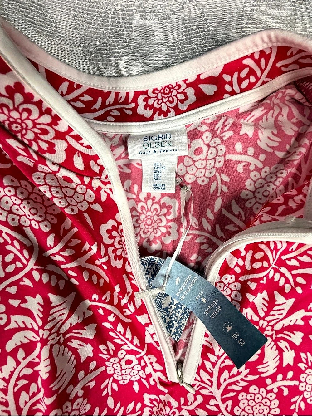 Sigrid Olsen Floral Skirt Set in Red & White Size Large Like New - Picture 2 of 10